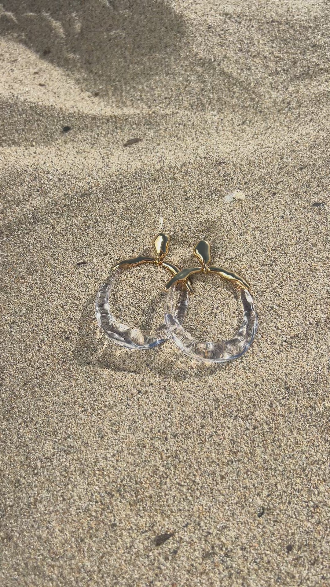 Arabelle Crystal Hoops Ice